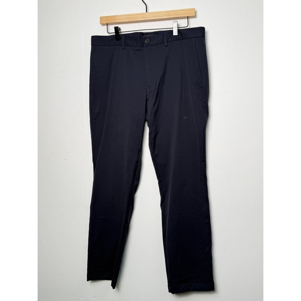 Theory Mens Navy Blue Slim Fit Ankle Pants Technical Stretch Chino Pants Size 33